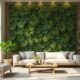 Living wall showcasing biophilic design ideas in a modern home