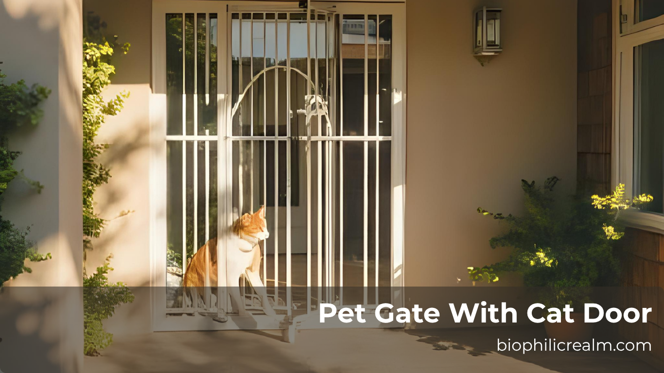 pet gate with cat door