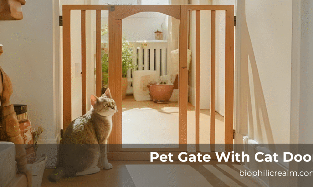pet gate with cat door