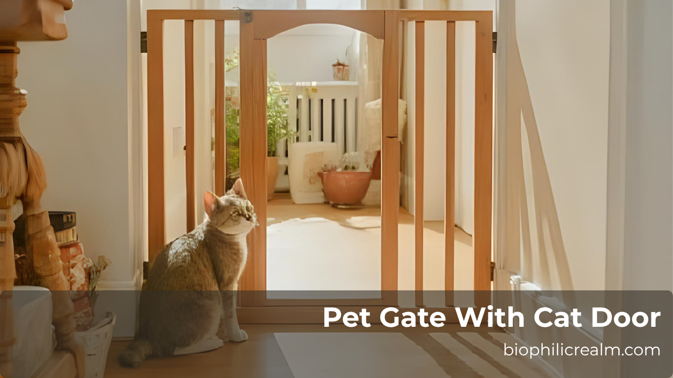 pet gate with cat door